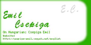 emil csepiga business card